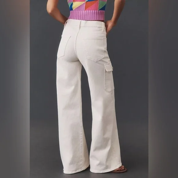 MOTHER The Undercover Cargo Sneak High-Rise Wide-Leg Jeans - Picture 4 of 4